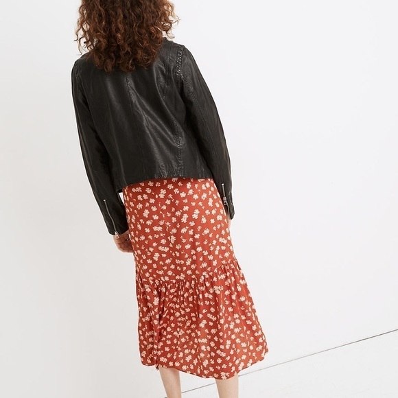 NWT Madewell Washed Leather Motorcycle Jacket/ True Black - Picture 2 of 8